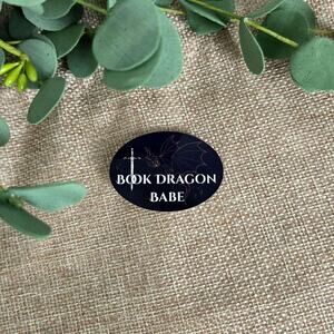 Book Dragon Sticker, Fantasy Dagger Sword Decal, Romantasy BookTok Decor Planner